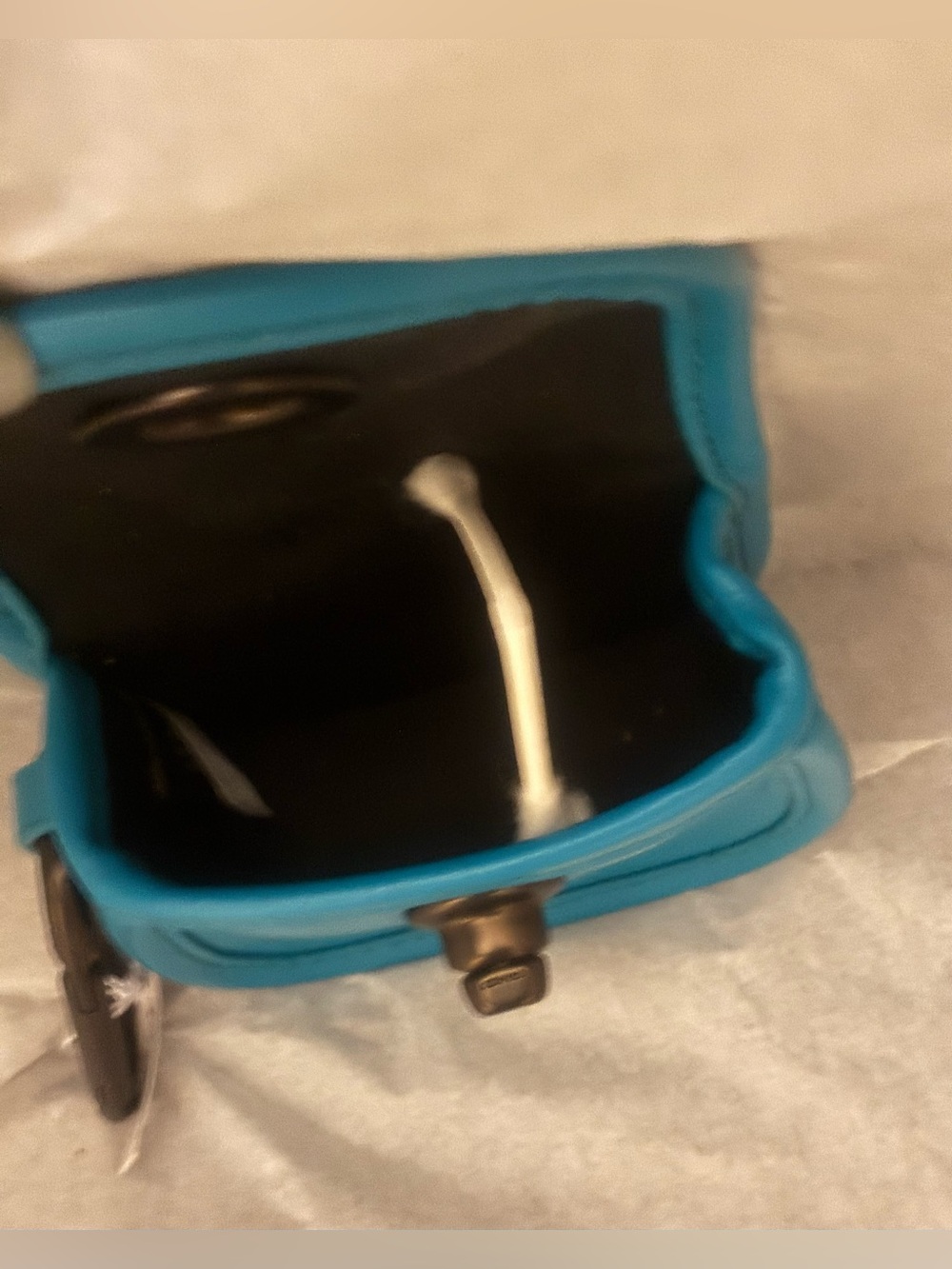 Coach Heritage Turnlock Blue/Turquoise Bag Charm / Mini Card Case # C3163 NWT - Picture 10 of 11